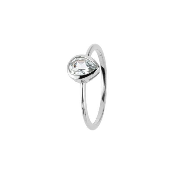 Jacques Lemans SE-R123A58 Damenring Ring Gr. 58 Sterlingsilber mit White Topaz